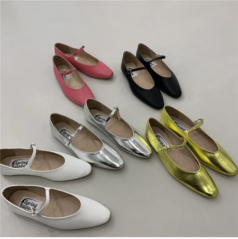 2023 Design Loafers Women's Sandals Summer Elegant Shallow Shoes Ladies Casual Outdoor Candy Colors Flats Heel