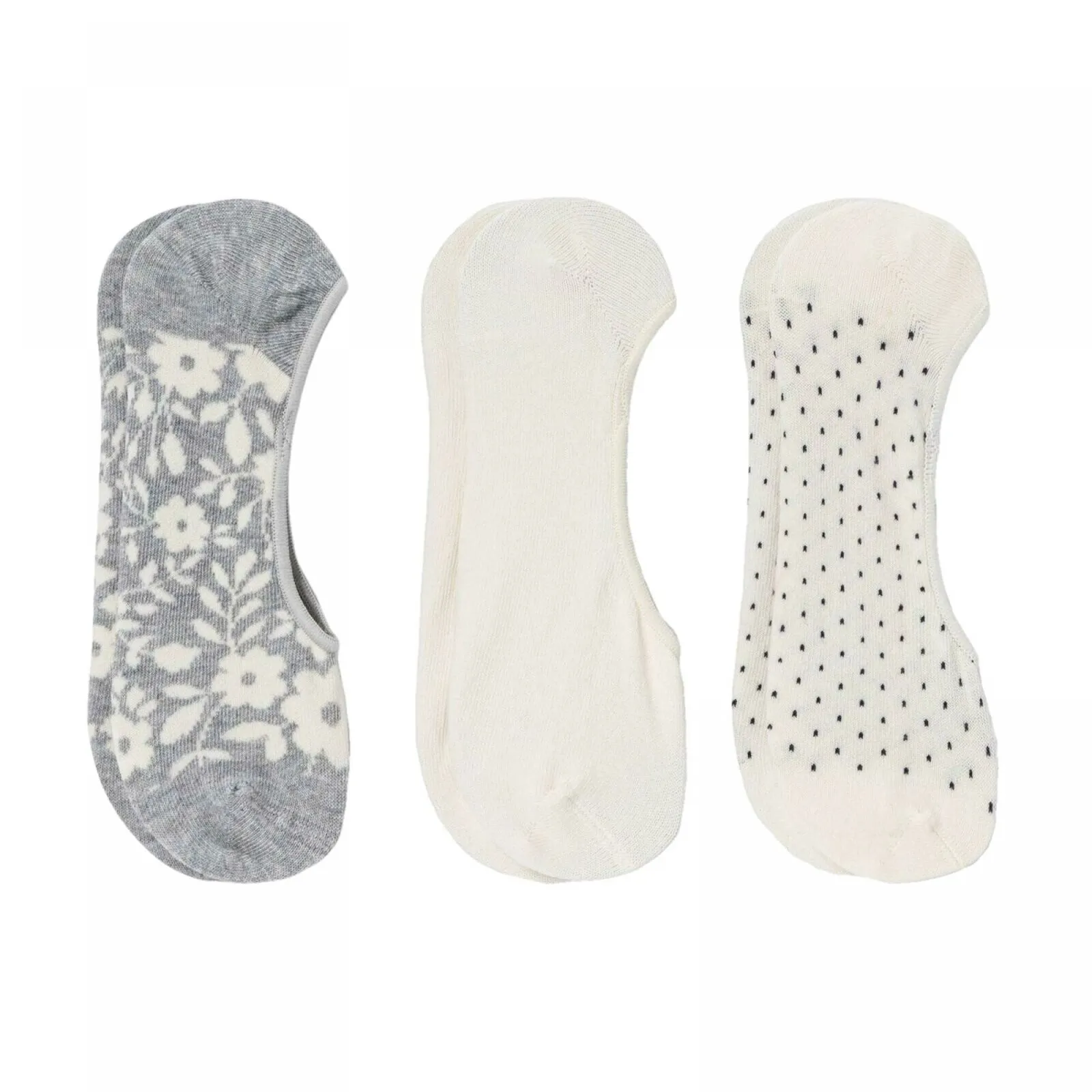 A New Day Women's Floral 3 Pack Liner Socks