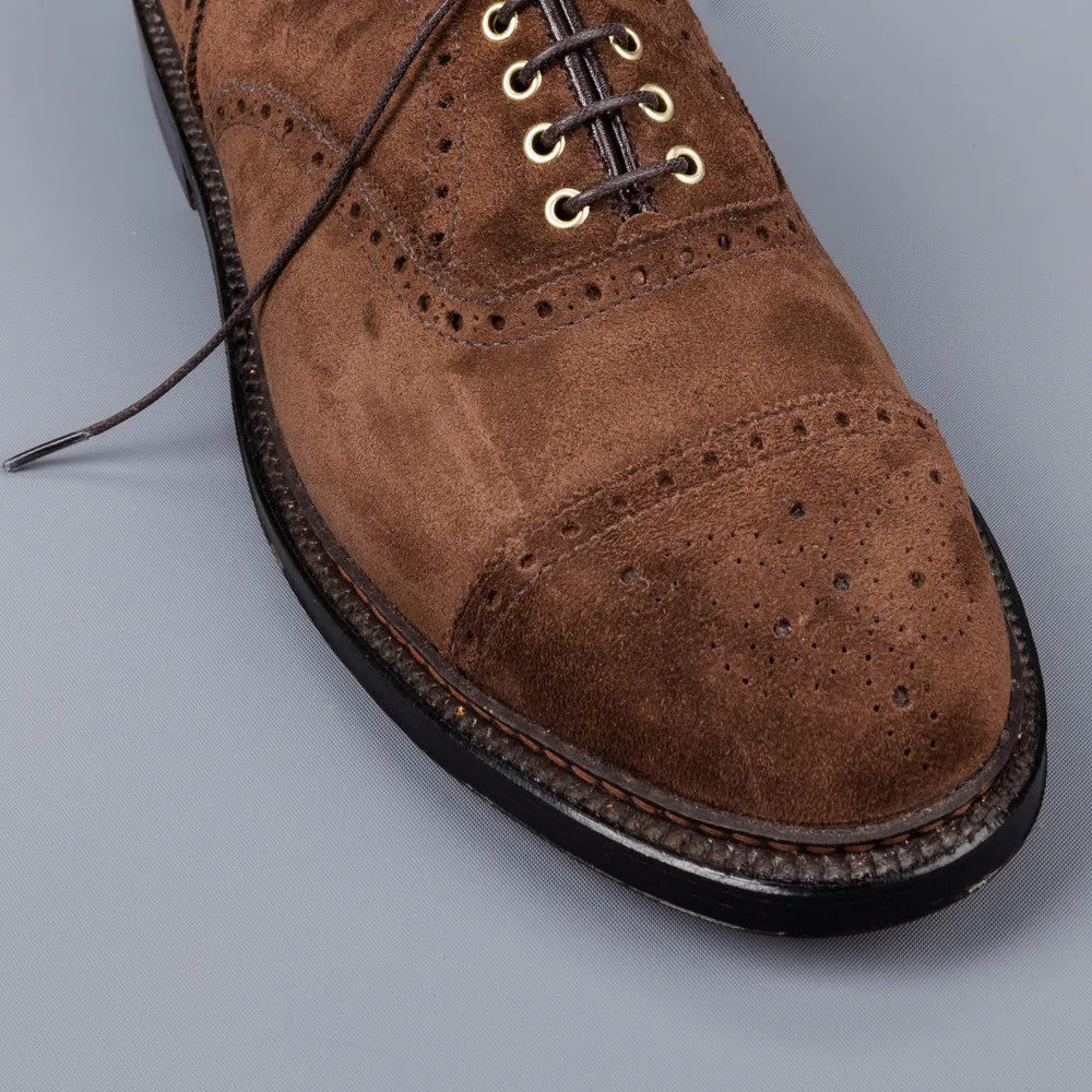 Alden medallion toe 5 eye oxford humus suede