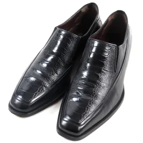 a.testoni Leather Loafers Black 6 Italy Mens