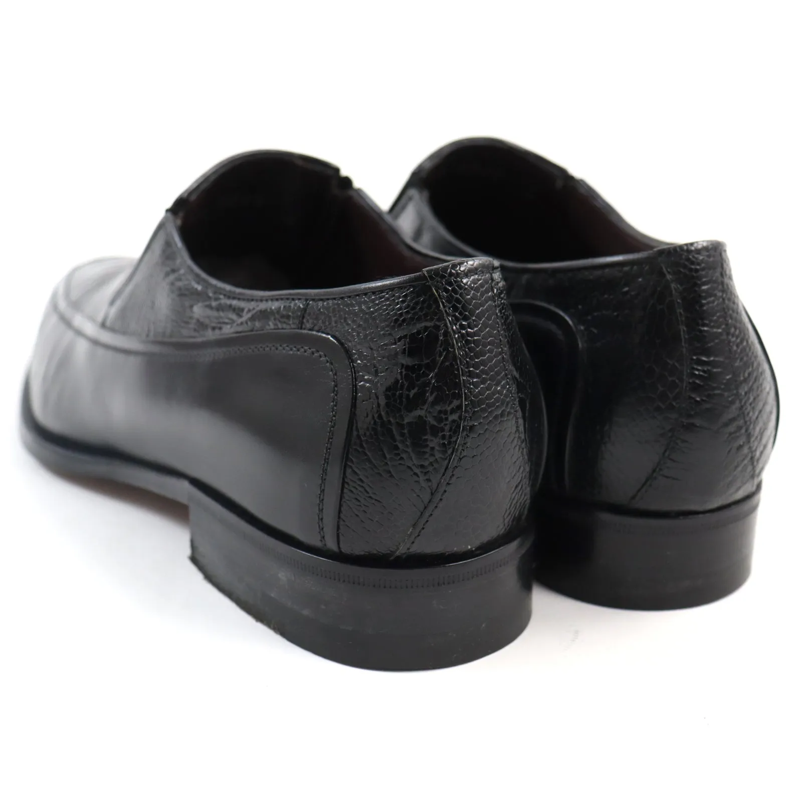 a.testoni Leather Loafers Black 6 Italy Mens