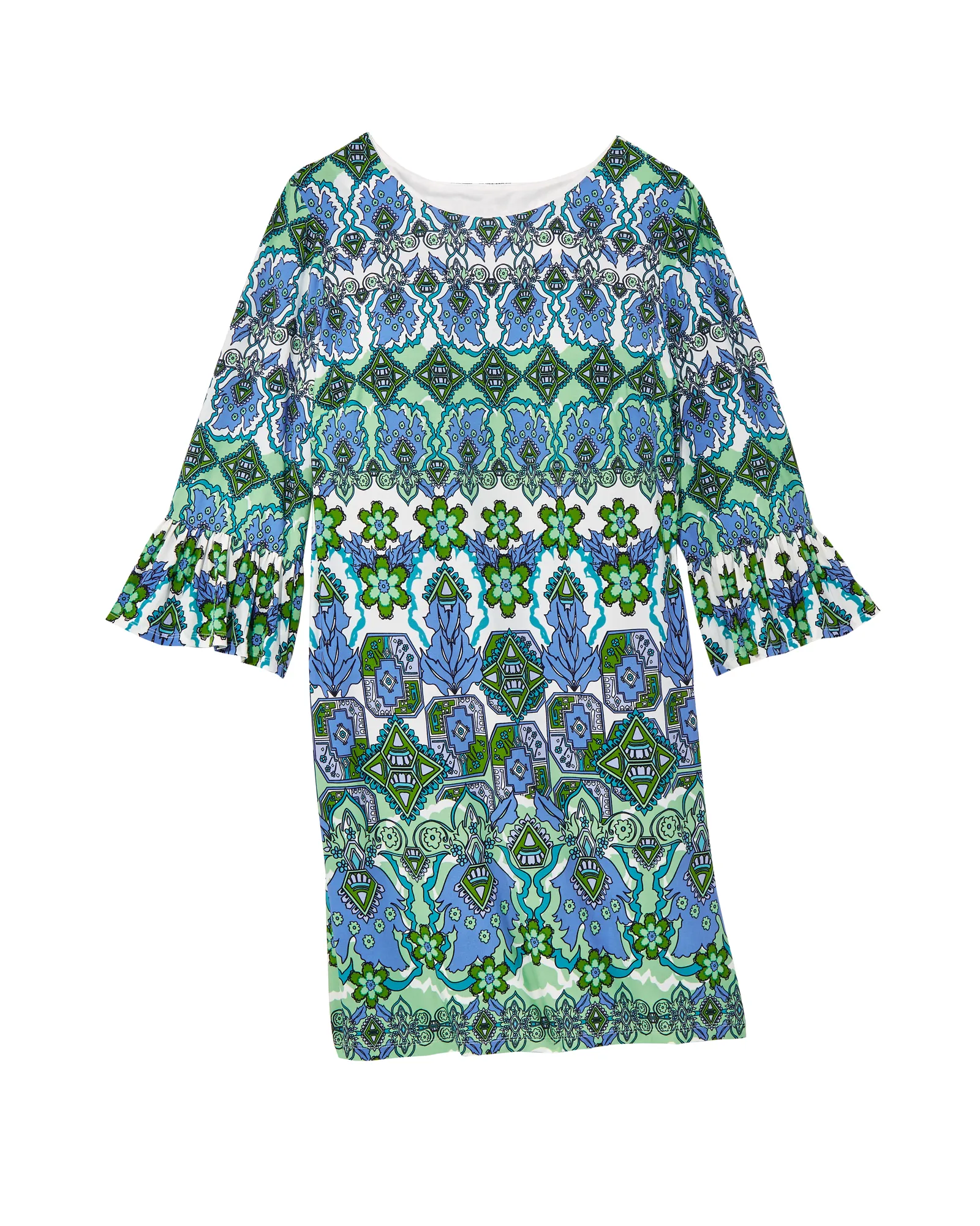 Bailey Shift Dress | Kelly Green / Azure Blue