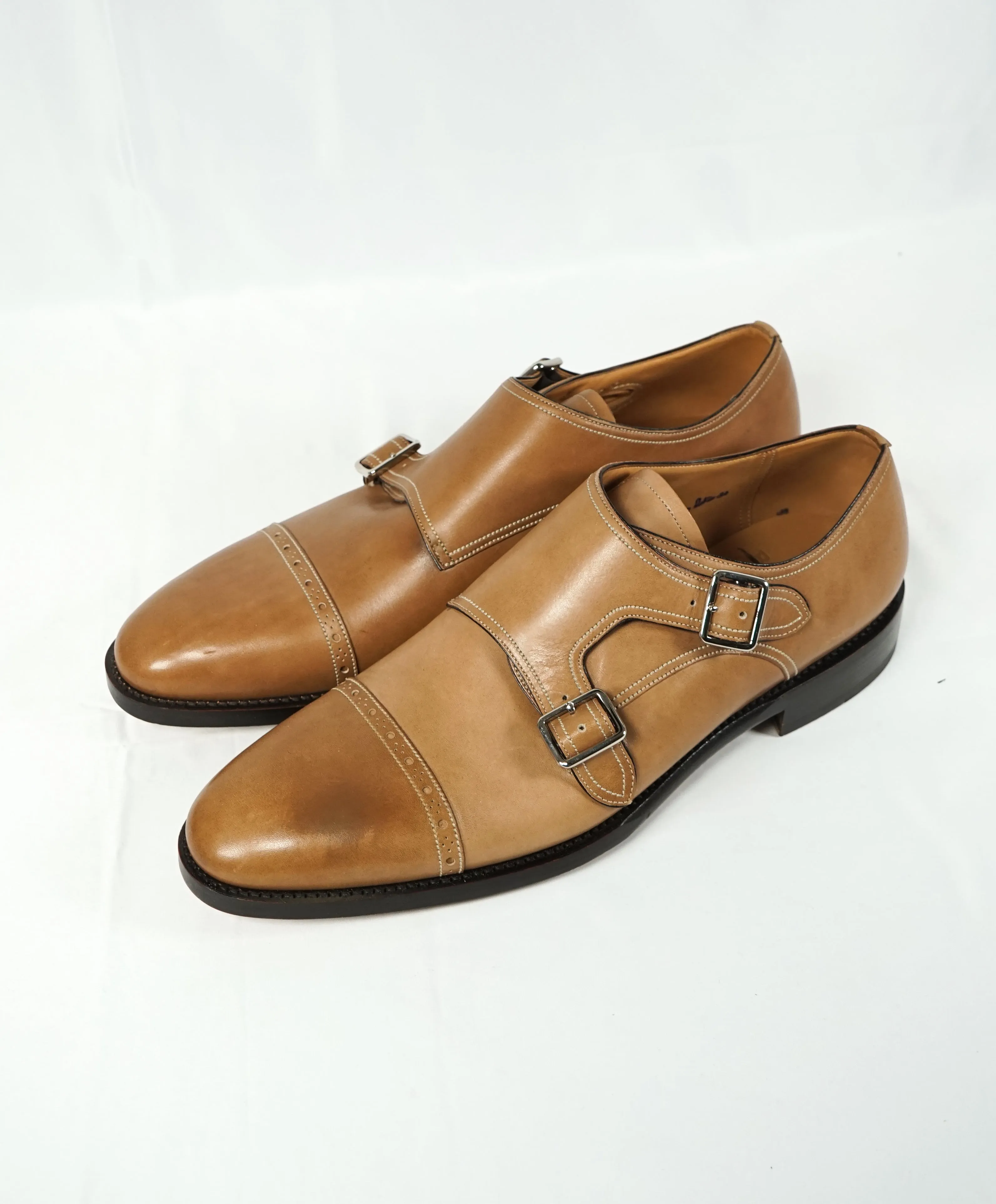 BALLY - “SCRIBE” Goodyear Welt Brown Hand Made Monk Strap Loafers - 11