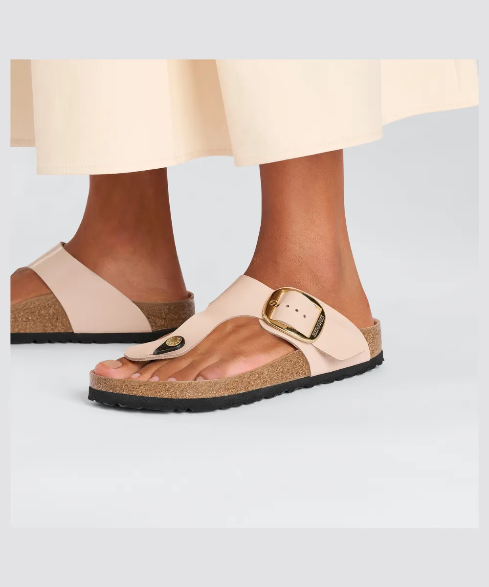 BIRKENSTOCK GIZEH BIG BUCKLE IN BEIGE