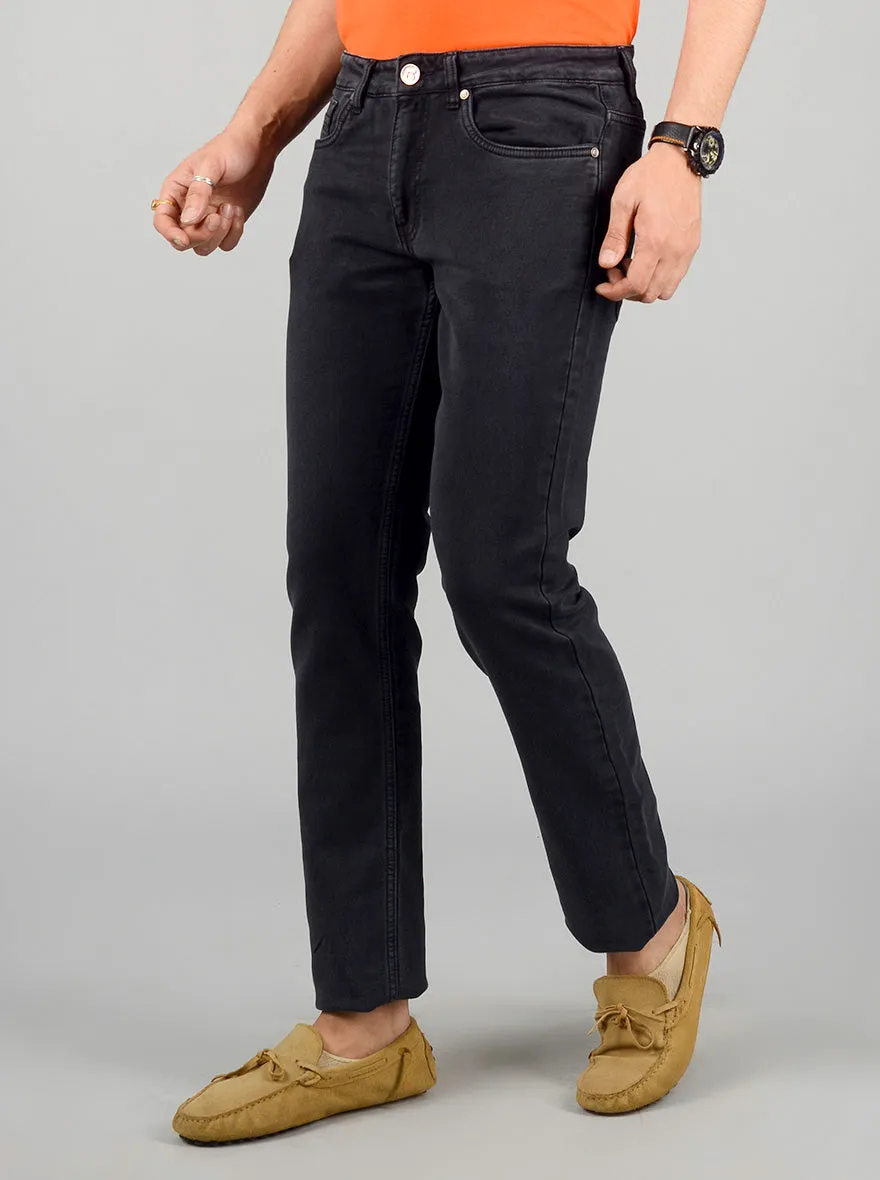 Black Solid Narrow Fit Jeans | Greenfibre