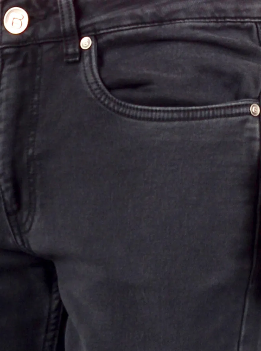 Black Solid Narrow Fit Jeans | Greenfibre