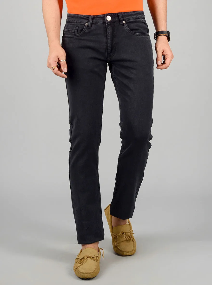 Black Solid Narrow Fit Jeans | Greenfibre