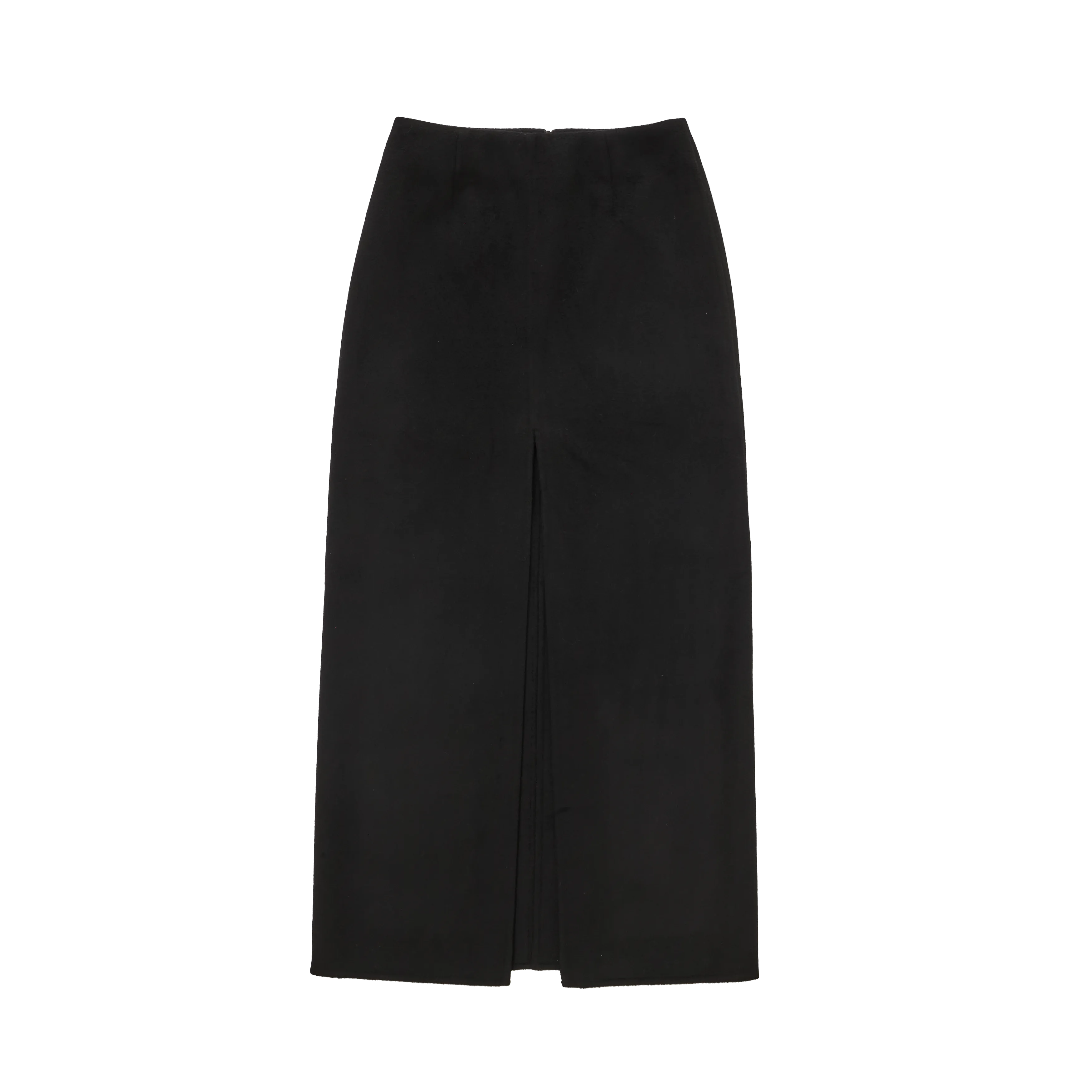 Black Wool Silk Martina Skirt