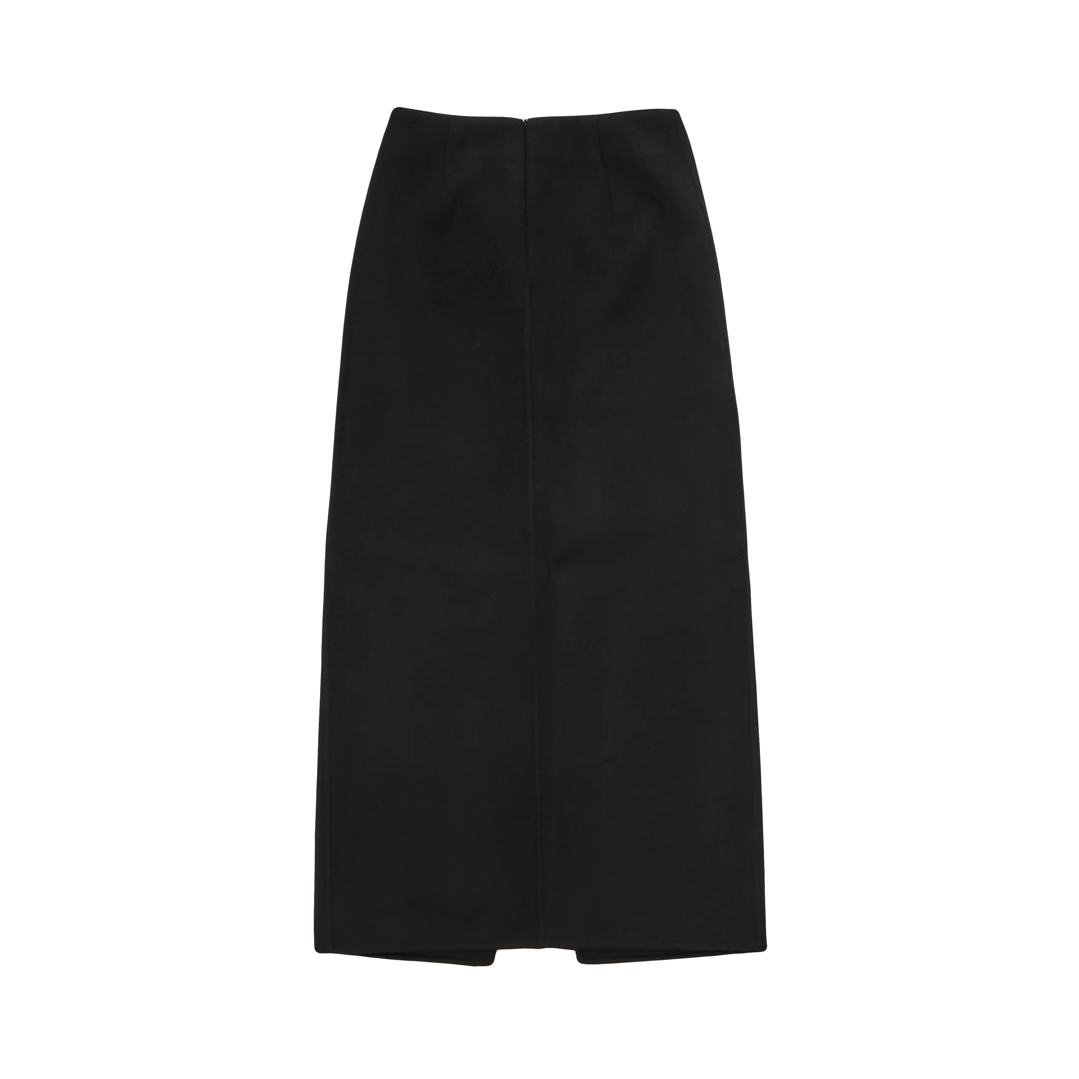 Black Wool Silk Martina Skirt