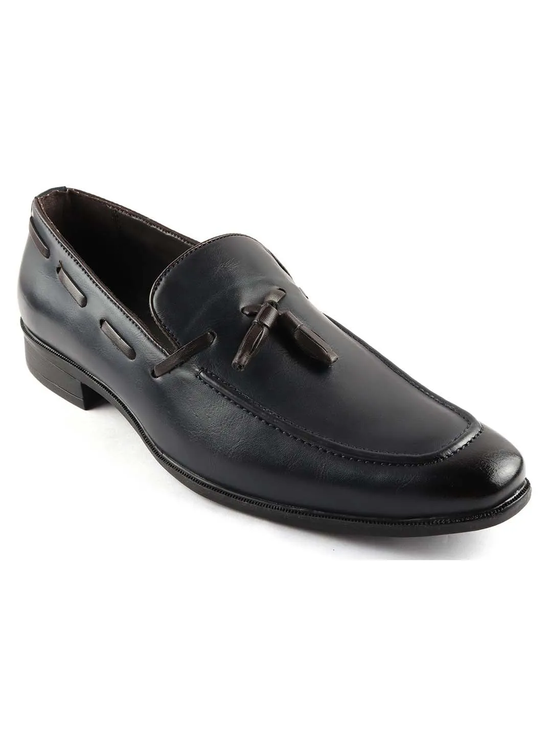 Blue Patent Tassel Loafers