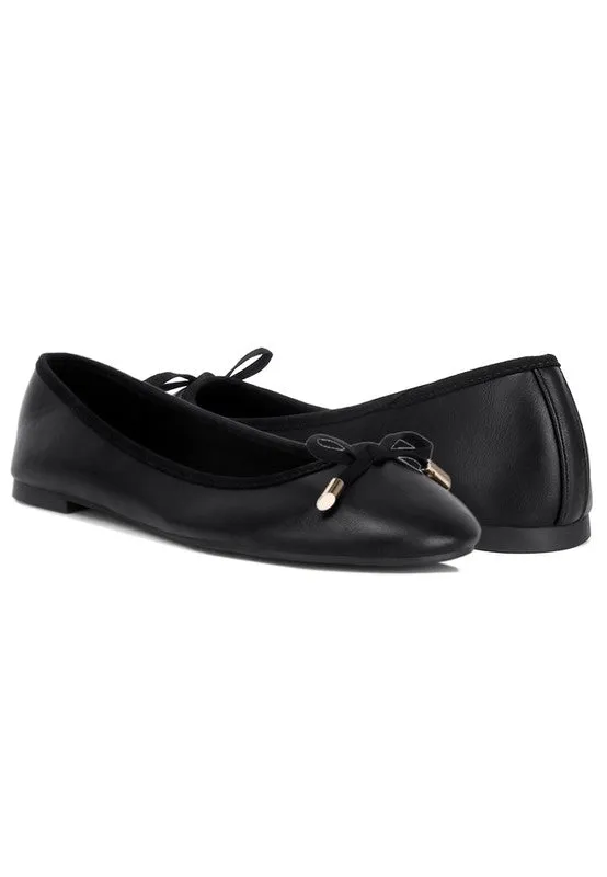 Bow Embellished Ballerina Flat