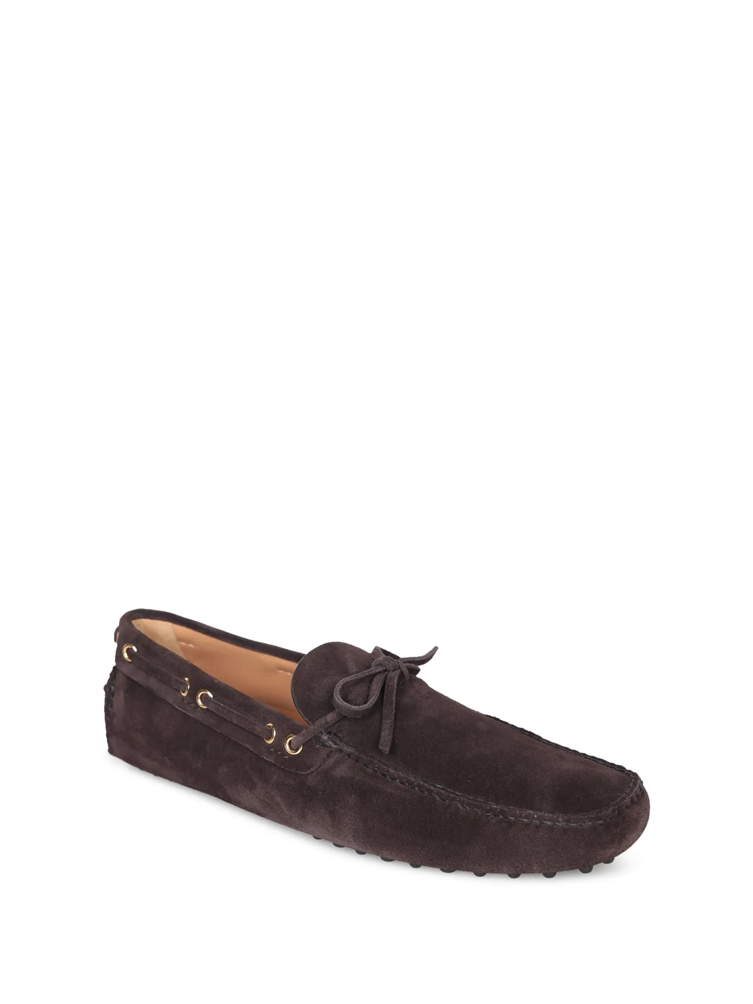 Brown Suede Driver Loafers