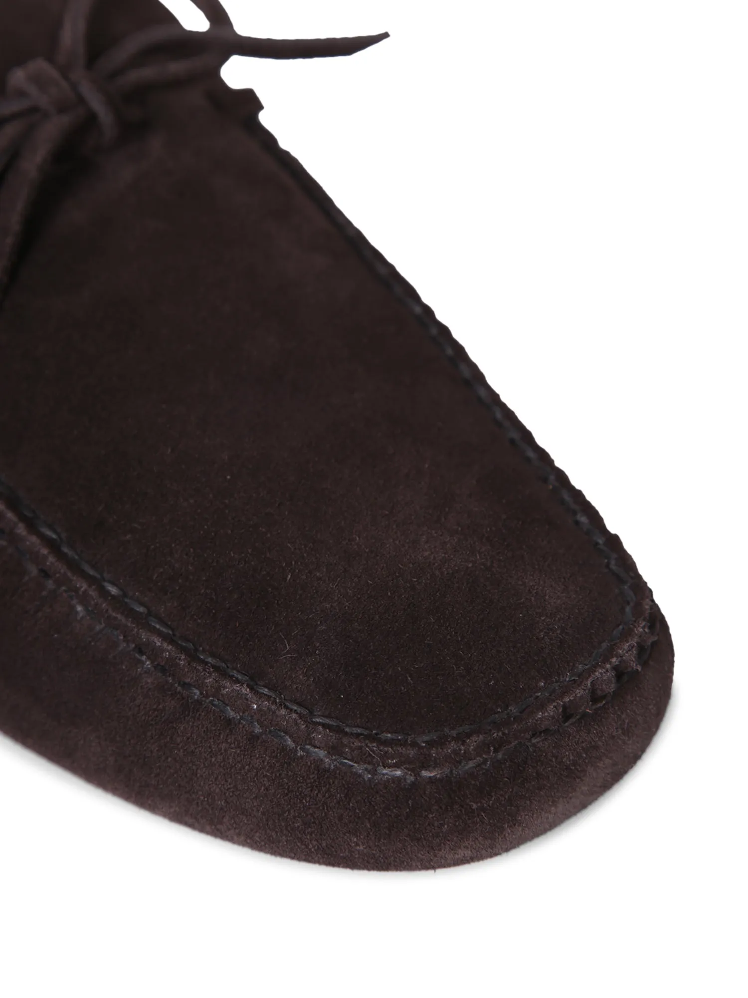 Brown Suede Driver Loafers