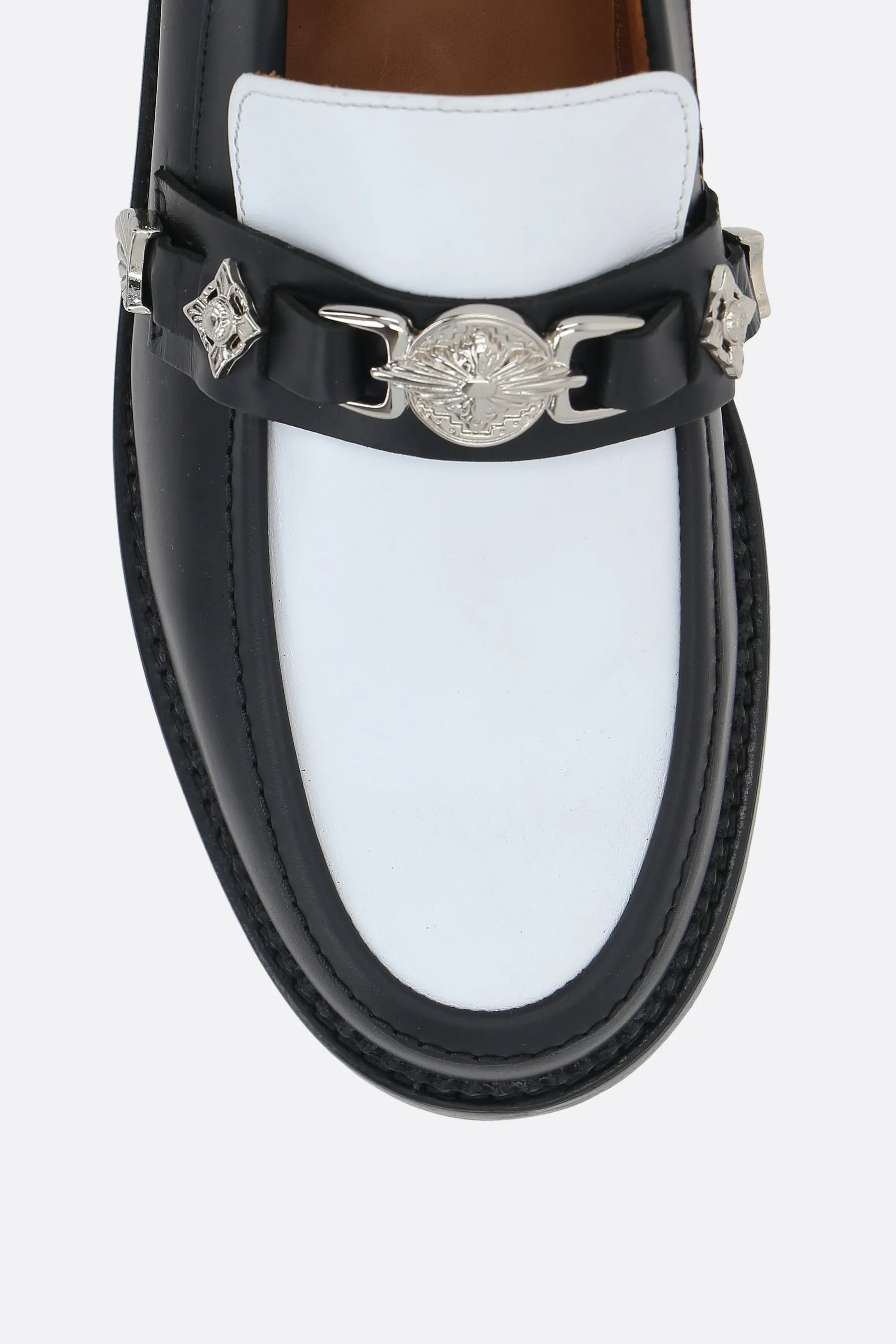 buckle-detailed smooth leather loafers