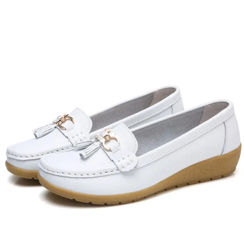 Caleda Leather Trassel Loafers