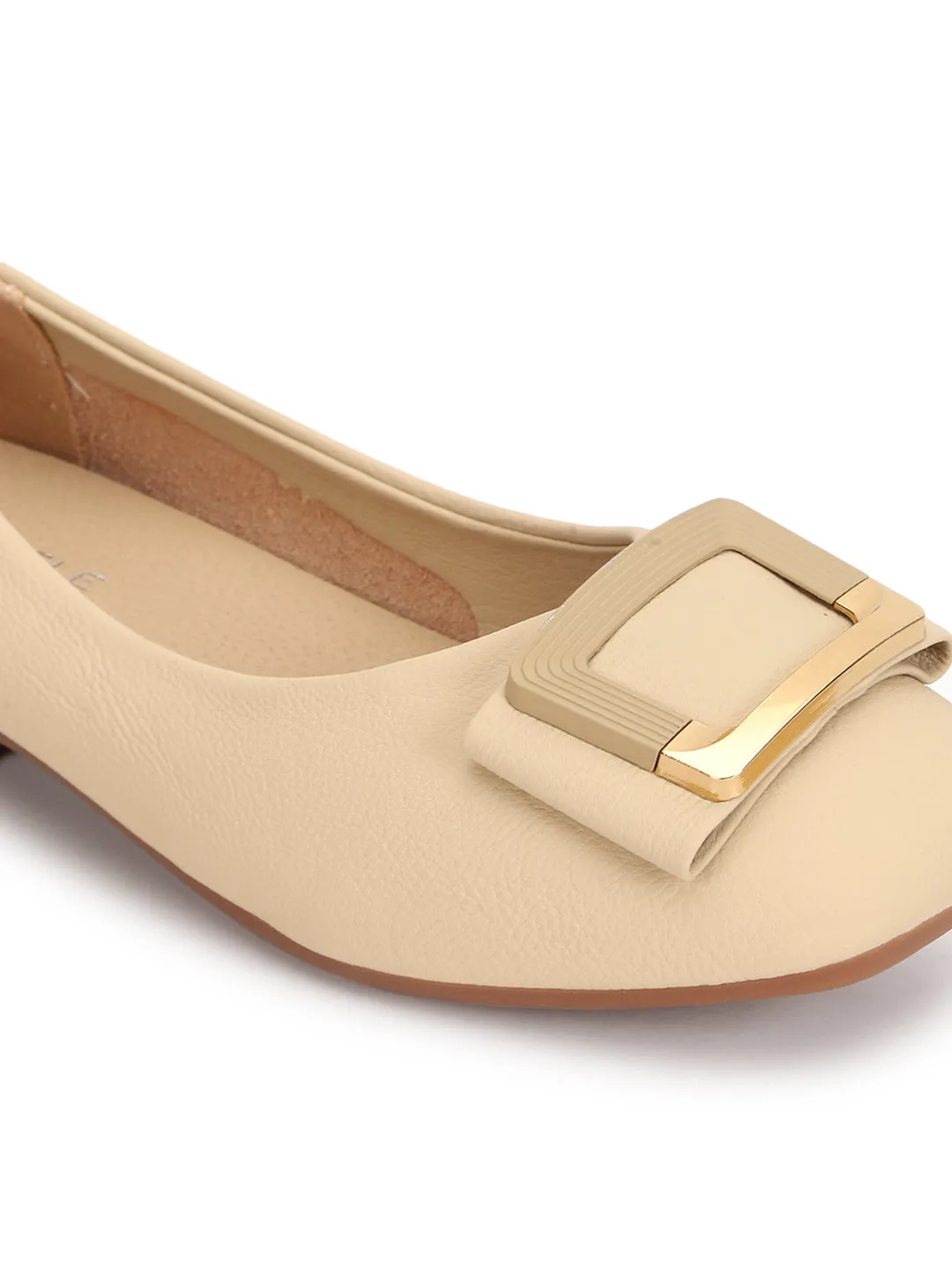 Camel Brown PU Ballerina Flats (TC-RS3632-CML)