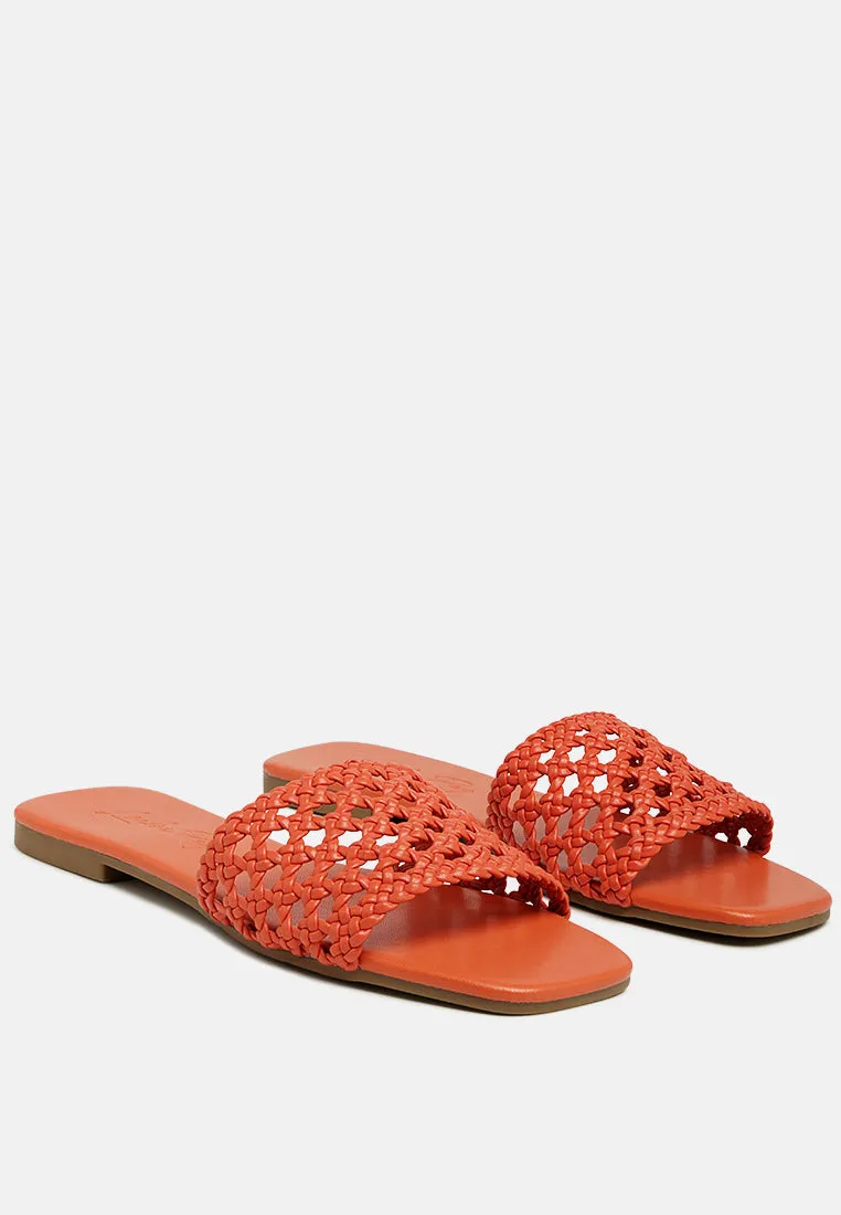 Chiara Woven Strap Slip-On Flats