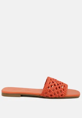 Chiara Woven Strap Slip-On Flats