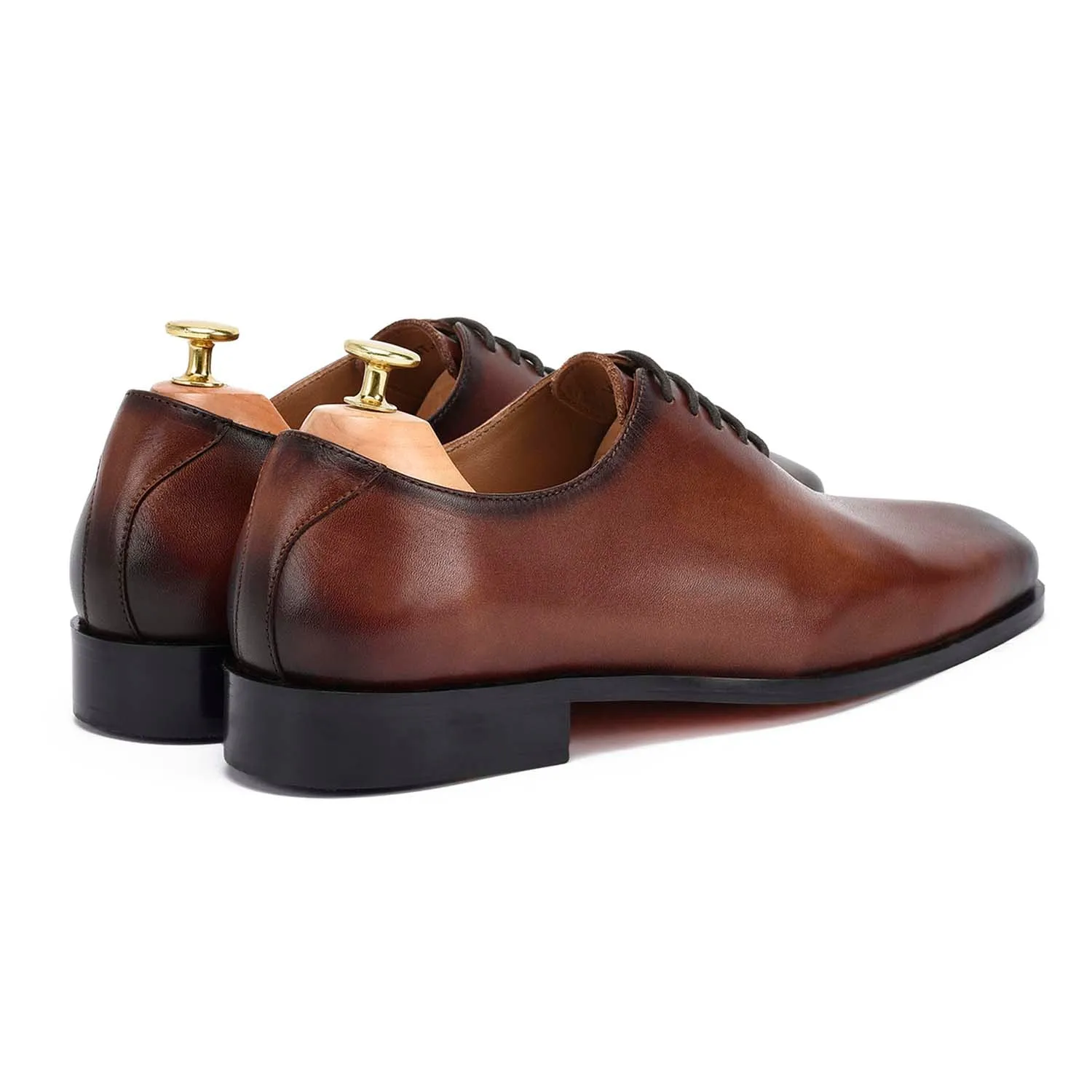 Chiseled British Brown Oxfords