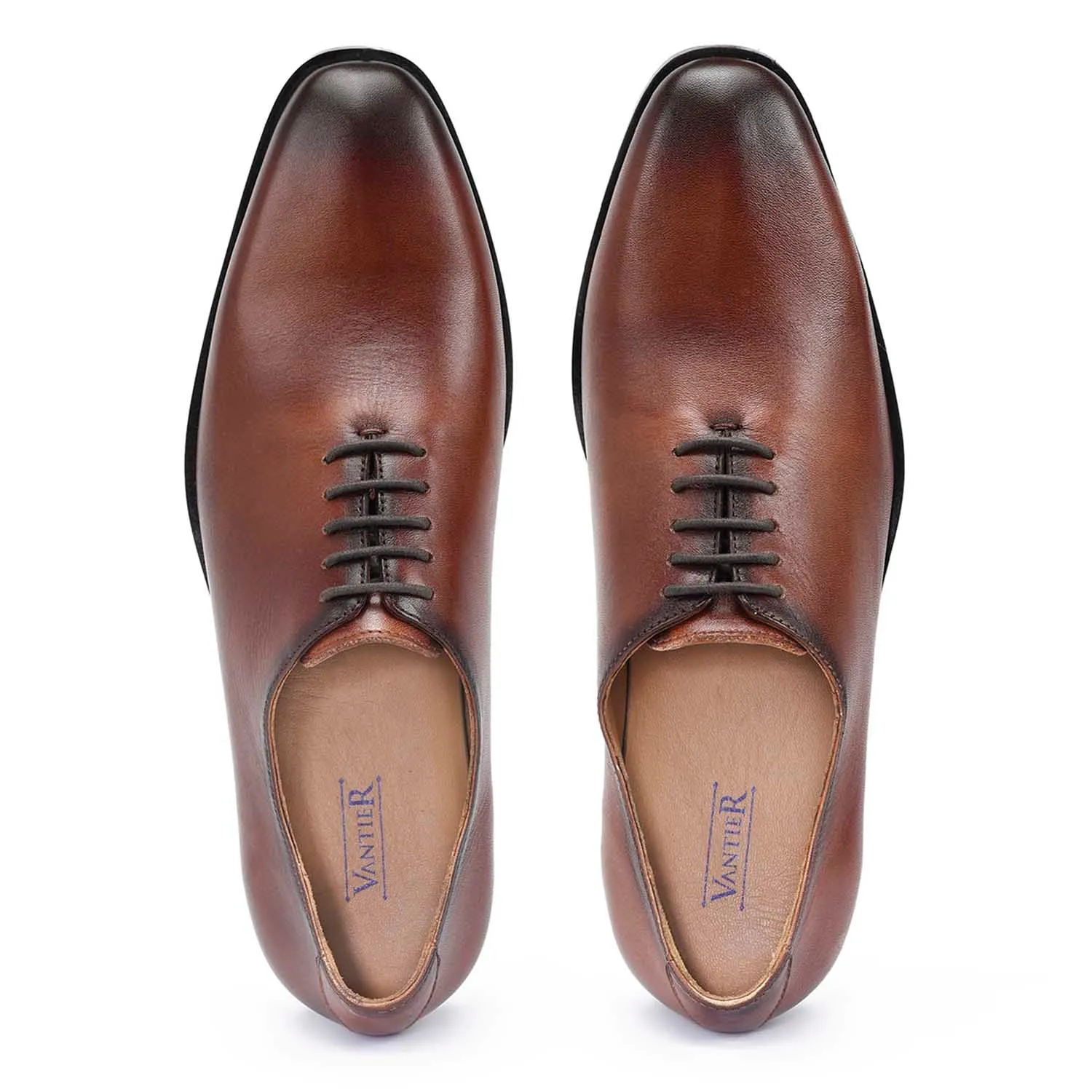 Chiseled British Brown Oxfords