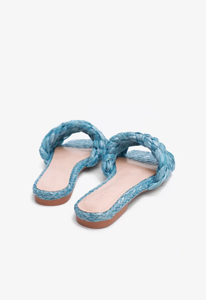 Choice Twisted Flat Sandals Blue