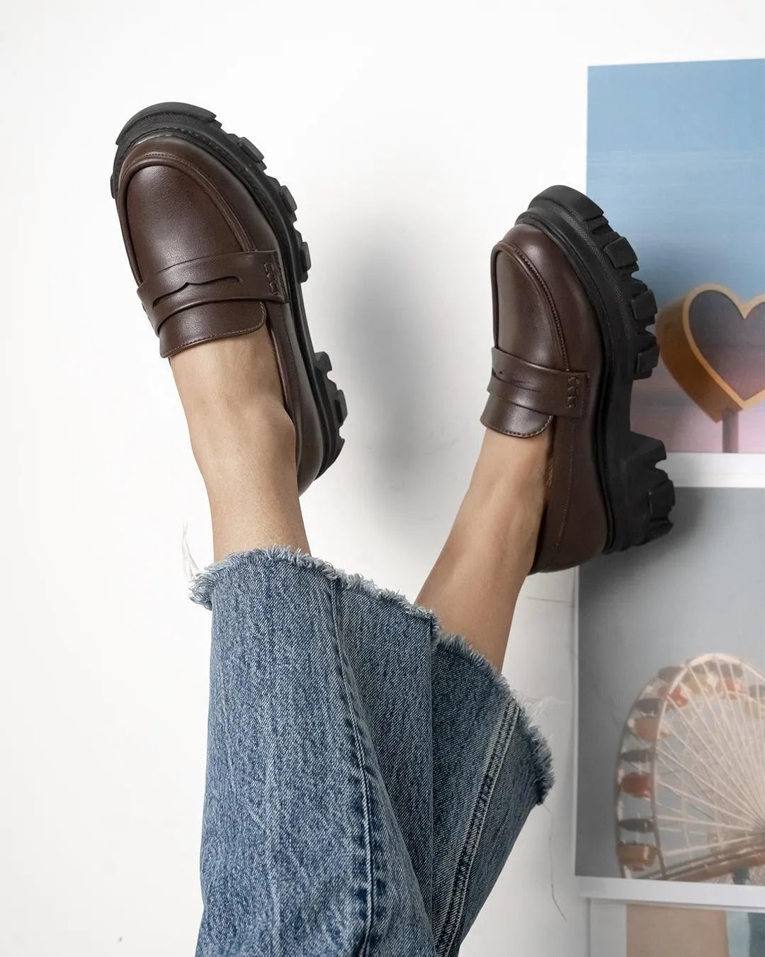 Chunky Brown Trending Loafers