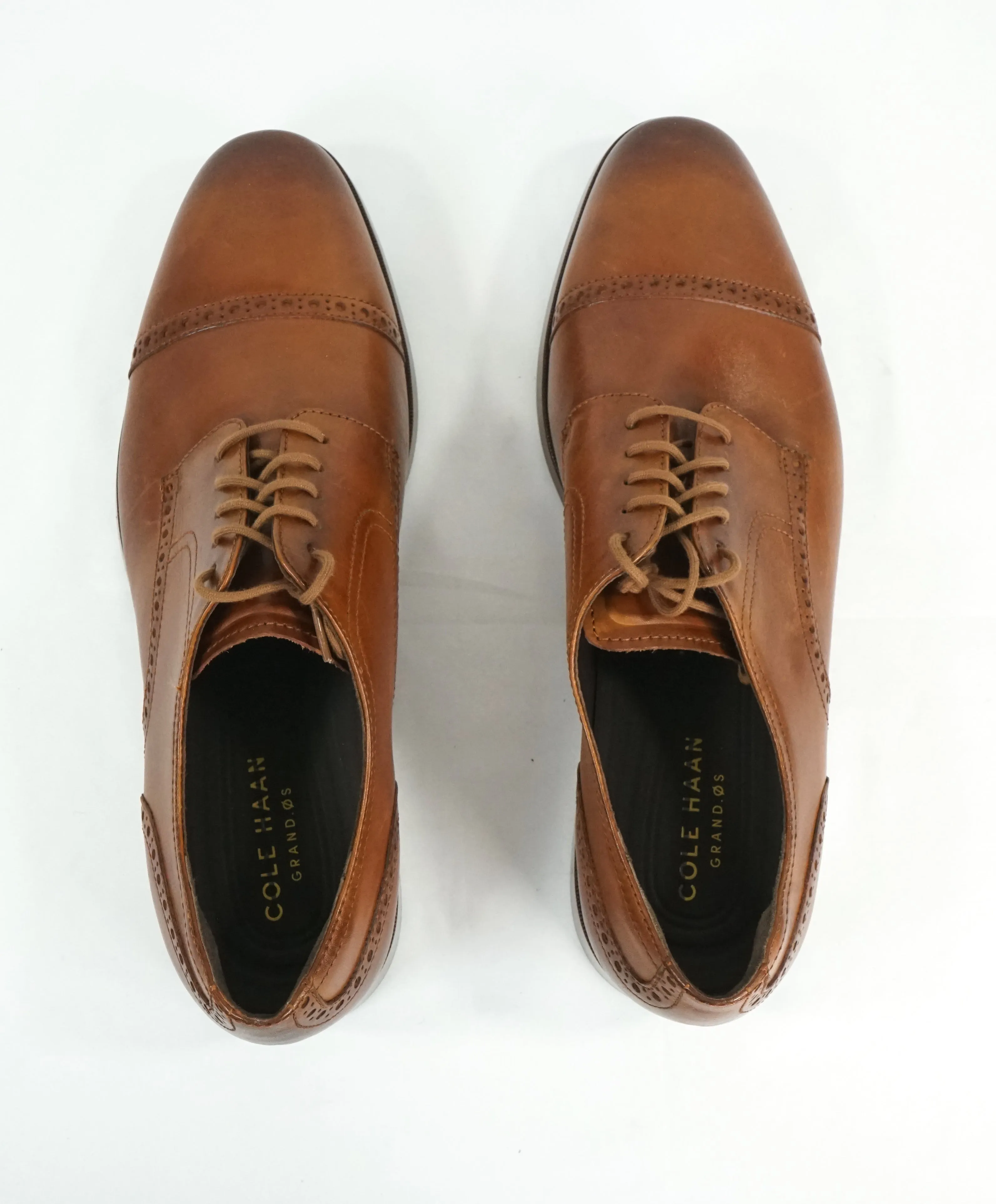 COLE HAAN - Brown Cap Toe Brogue Oxfords "Grand OS” - 12