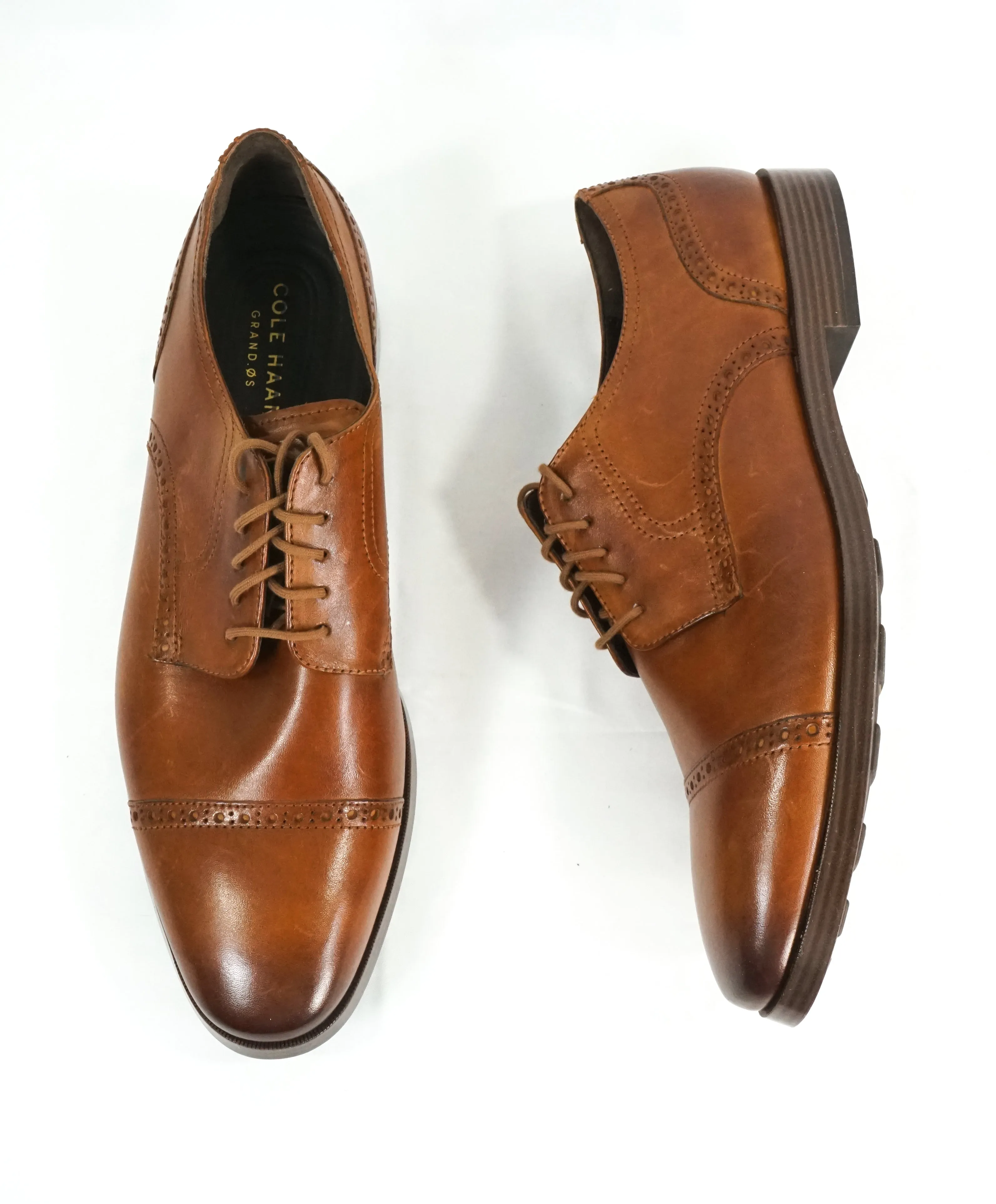 COLE HAAN - Brown Cap Toe Brogue Oxfords "Grand OS” - 12