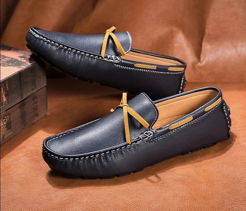 Couple Loafers High Quality PU Leather Fashion Casual Slip-on Driving Shoes Handmade Comfortable Breathable Soft Loafers