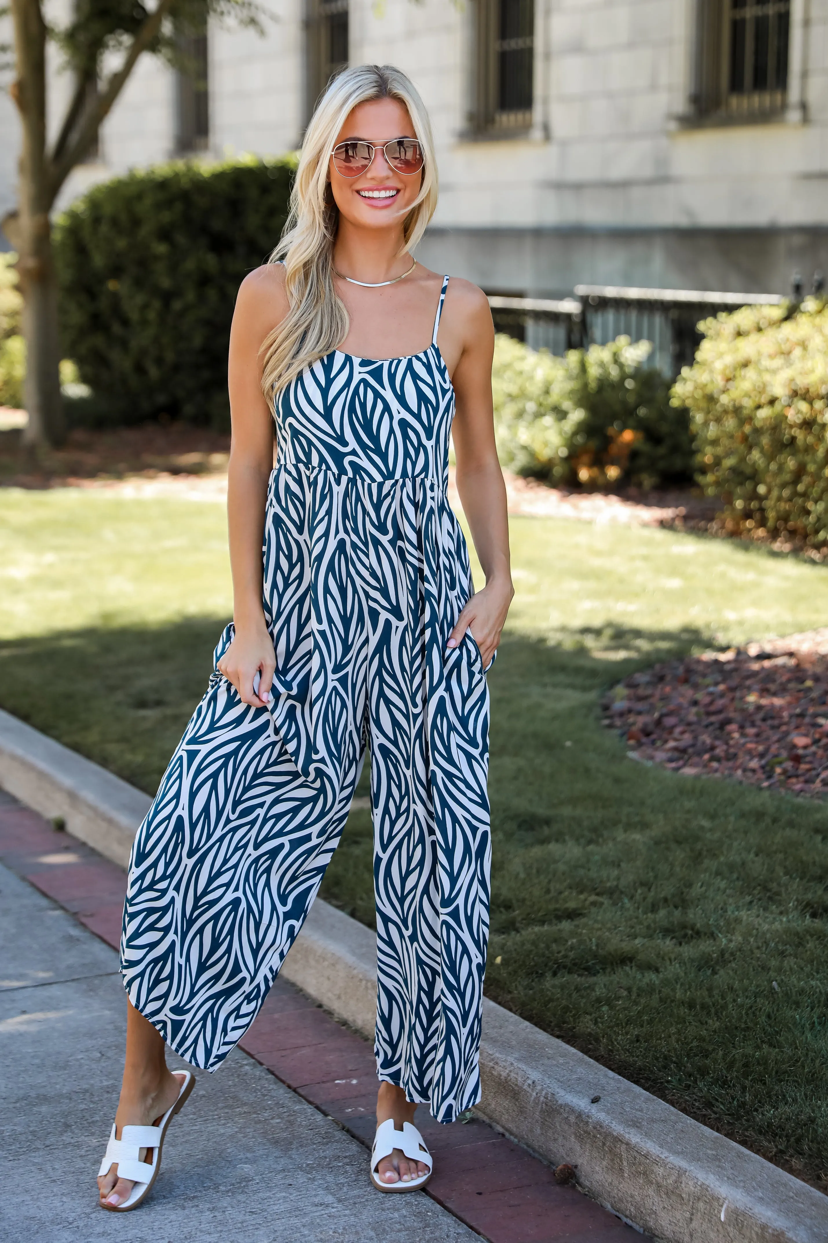 FINAL SALE - Sweet Feeling Teal Jumpsuit