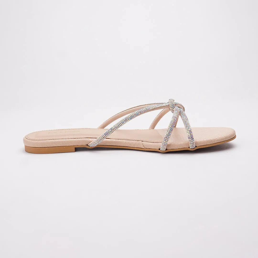 Gem-Knotted Flats Beige