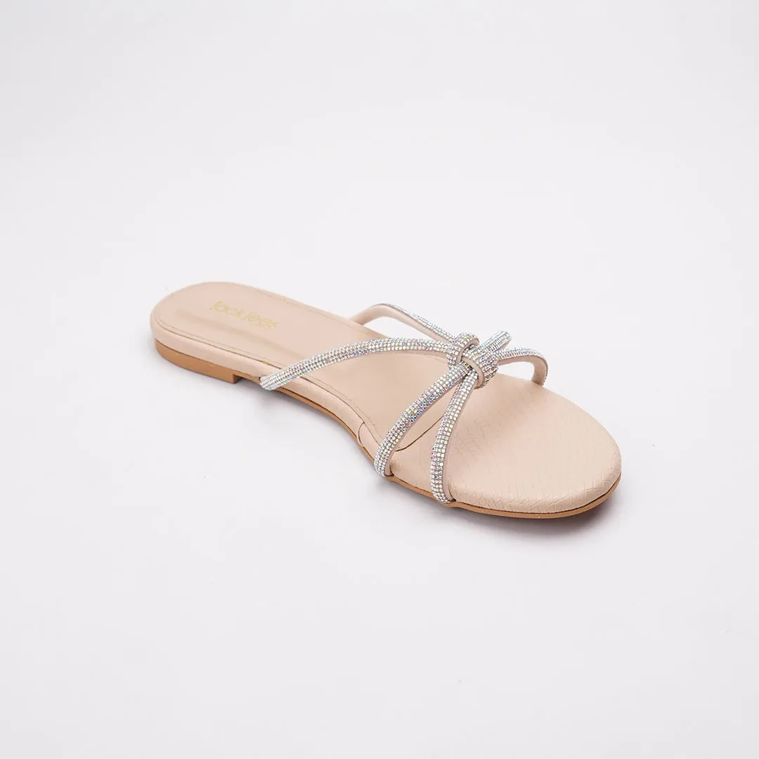 Gem-Knotted Flats Beige