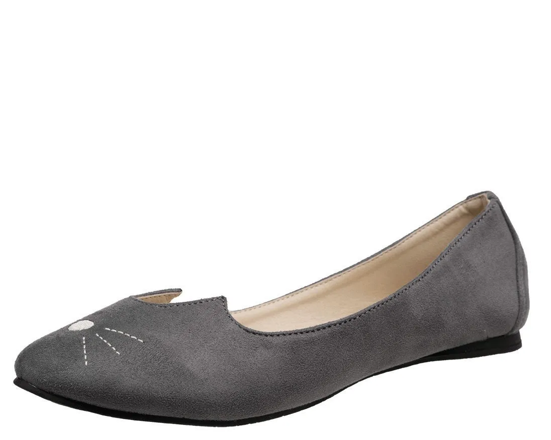 Grey Sophistakitty Flats *ALL ITEMS FINAL SALE/NON-RETURNABLE*