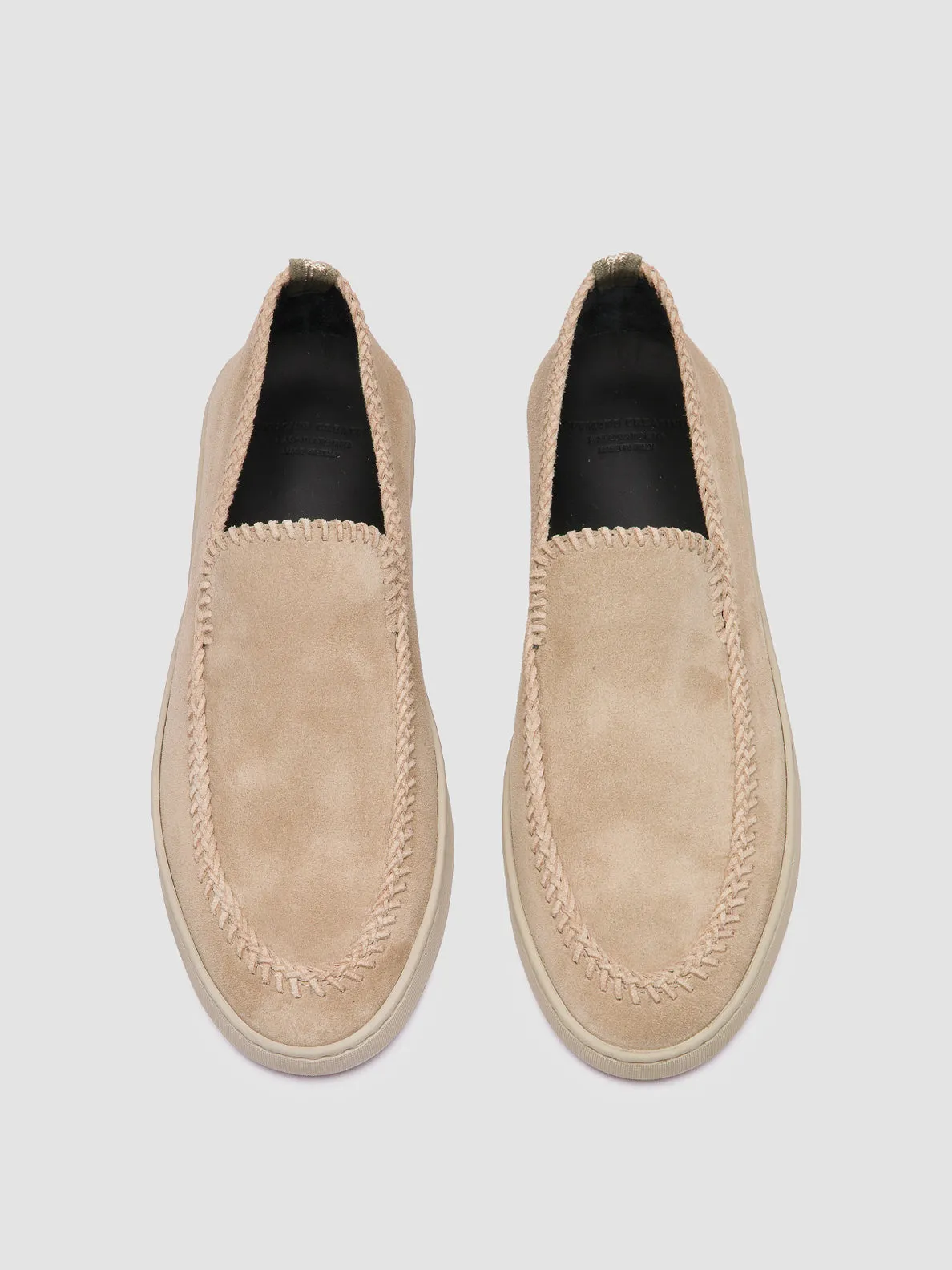 HERBIE 011 - Beige Suede Penny Loafers