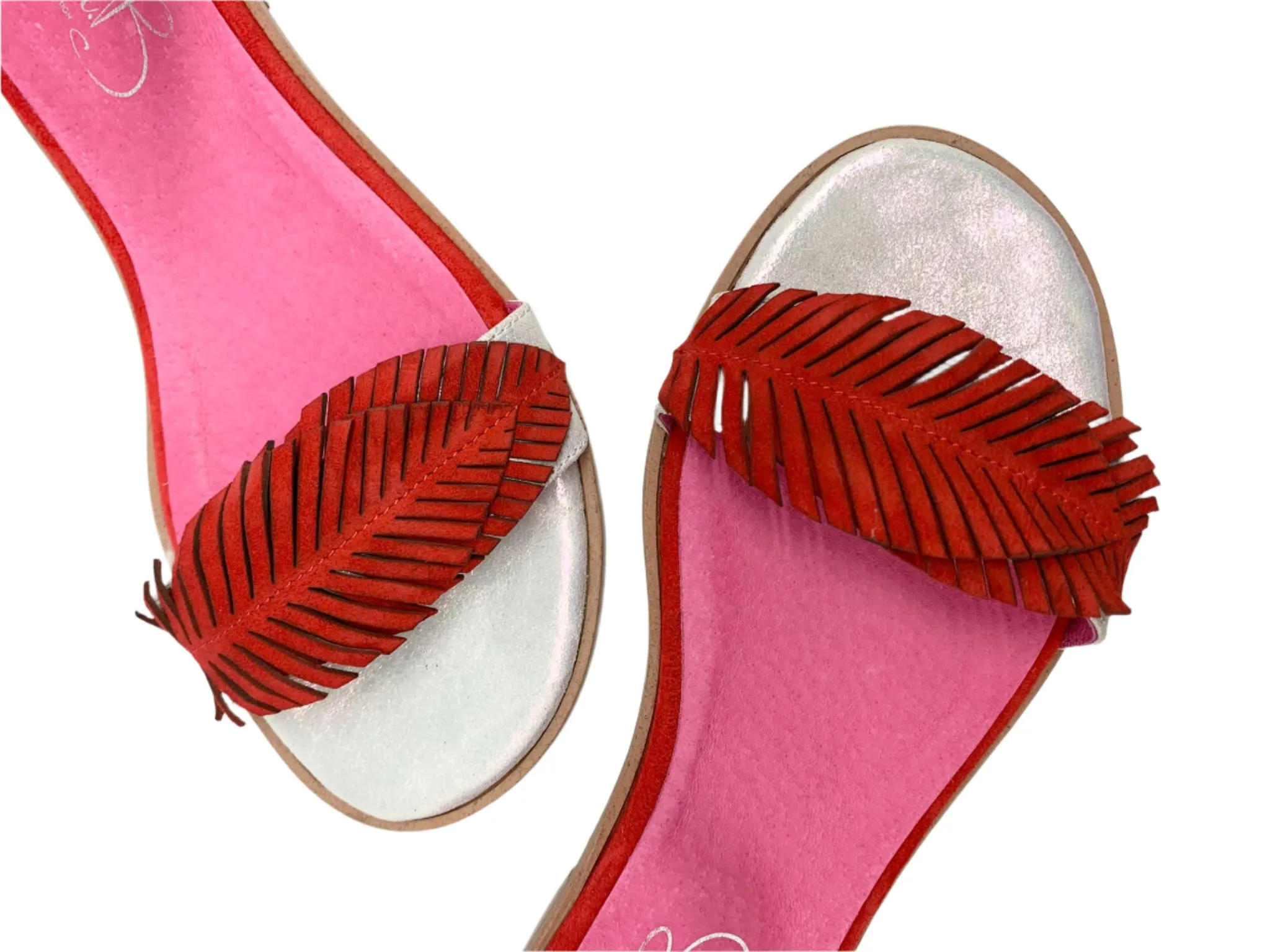 Izzy Red flat sandal