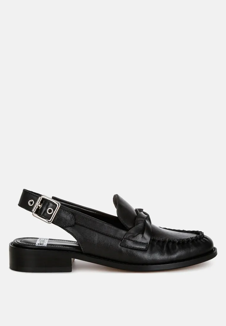 Jemykin Genuine Leather Loafer Sandals