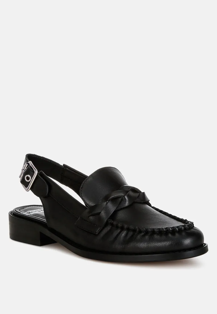 Jemykin Genuine Leather Loafer Sandals