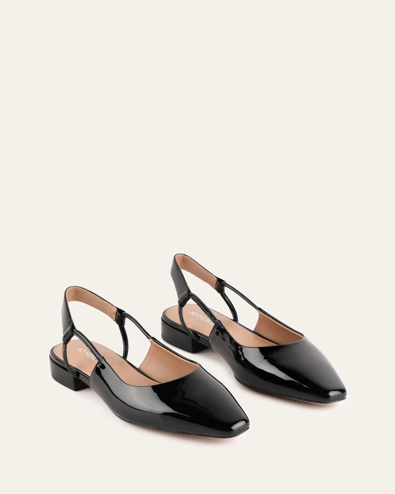 LARISSA DRESS FLATS BLACK PATENT