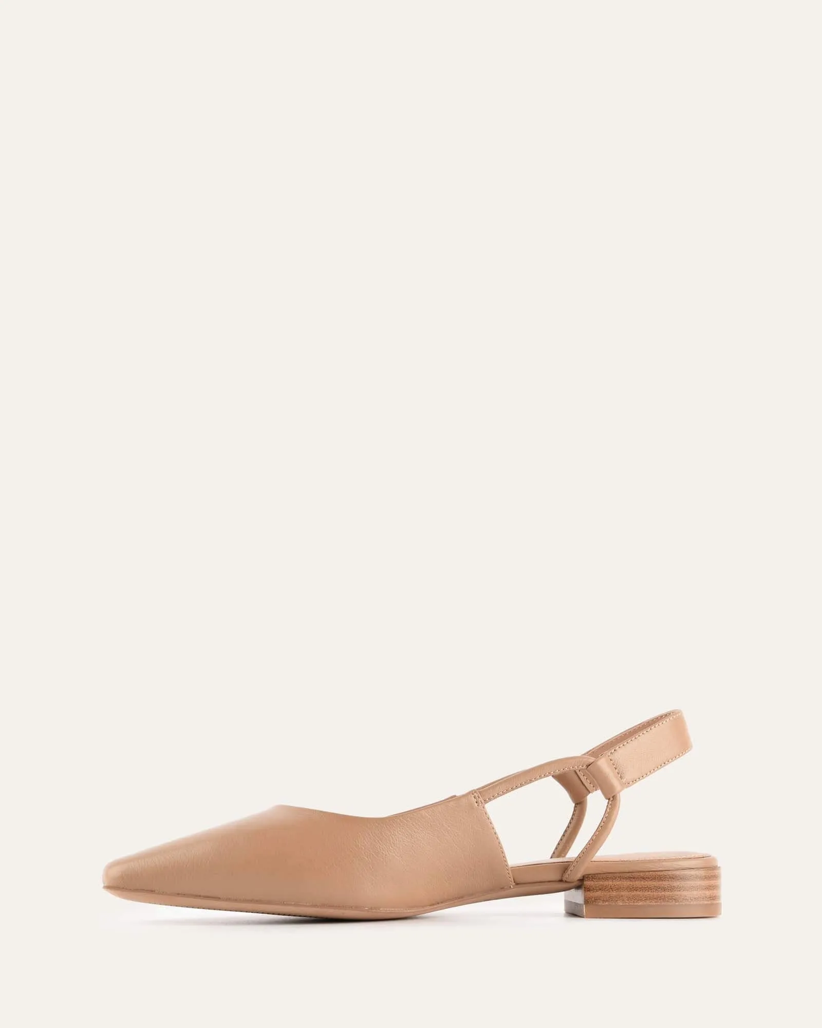 LARISSA DRESS FLATS TAN LEATHER