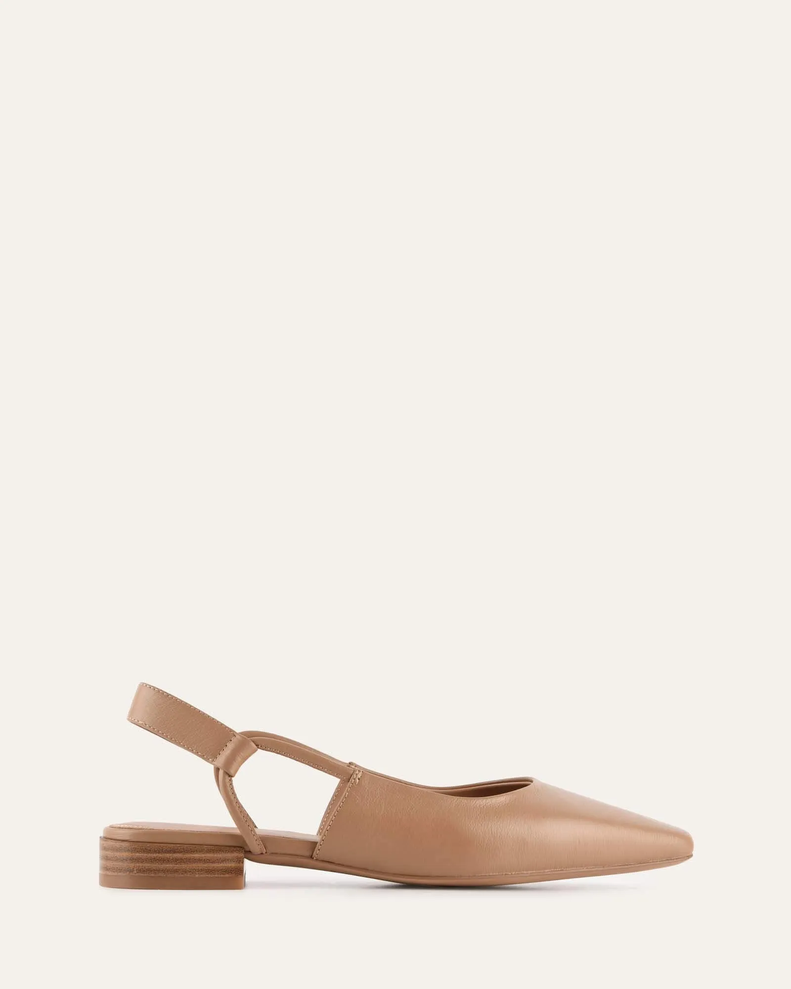 LARISSA DRESS FLATS TAN LEATHER