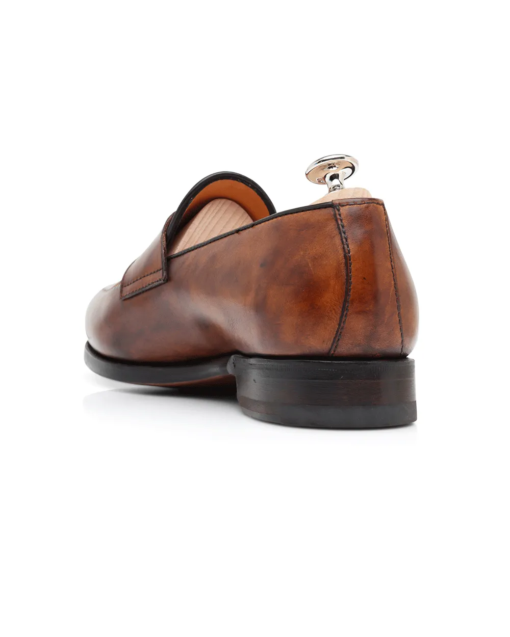 Leather Single Monkstrap Loafer in Bruciato