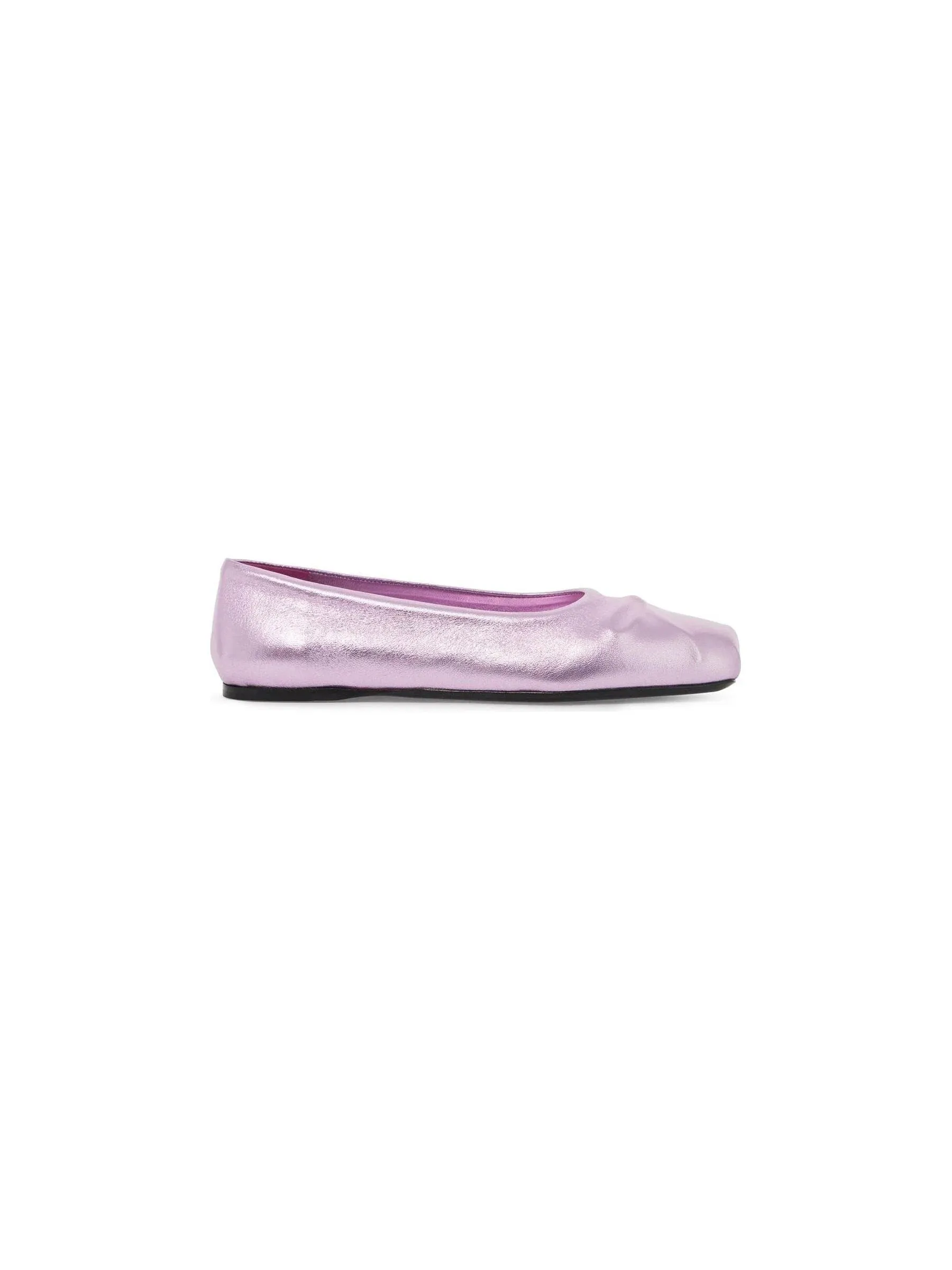 Little Bow Metallic Leather Ballerinas