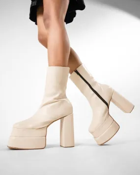 Littlebox Aevitas Platform Boots Offwhite