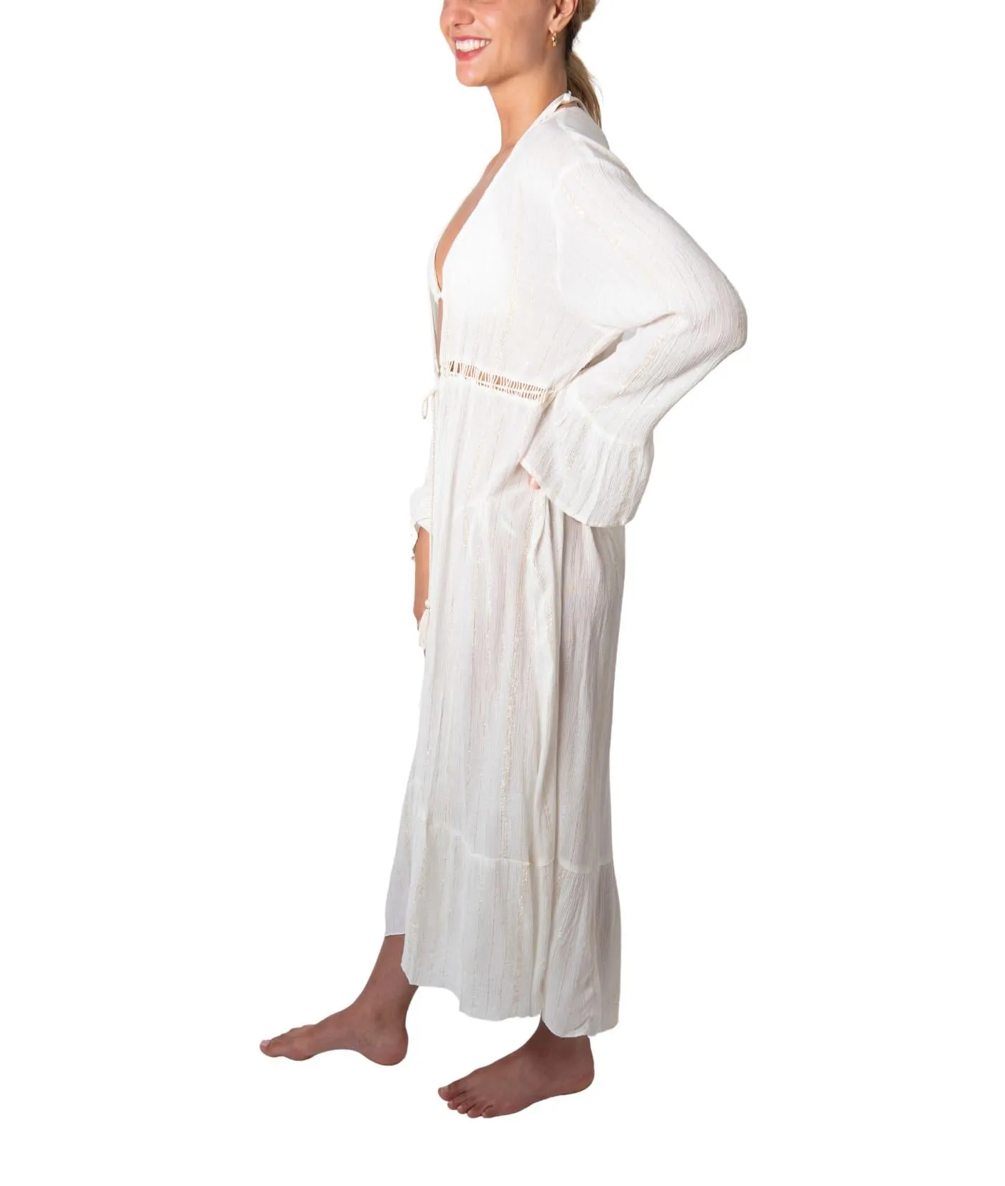 Long Open Front Kimono Duster Coverup