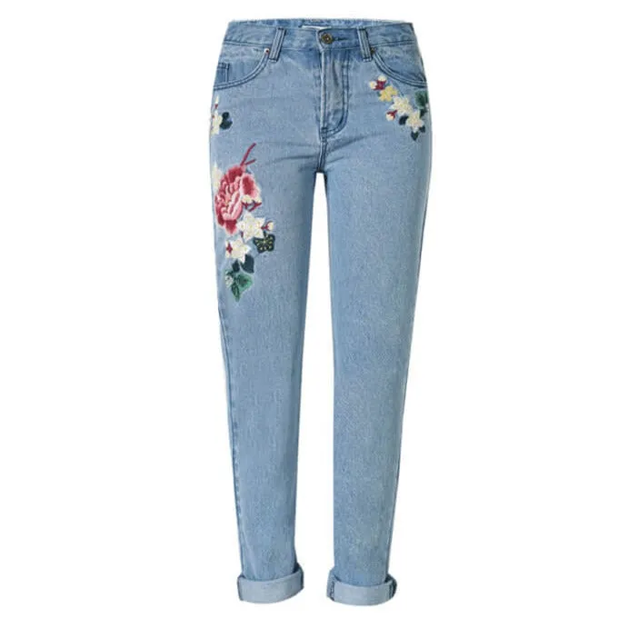 Loose Comfortable Jeans Mid Waisted Straight Pants Women's Jeans