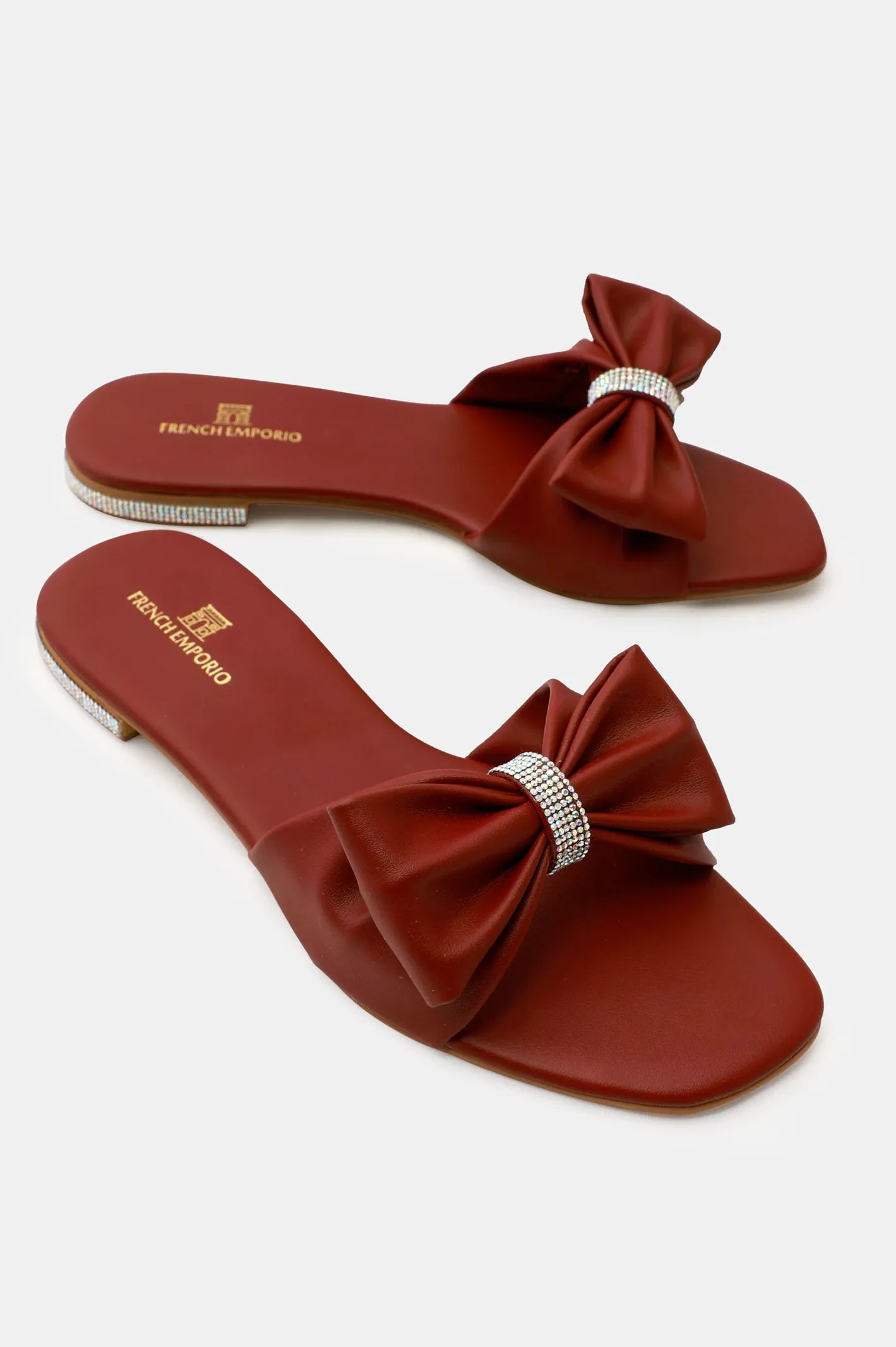 Maroon Ladies Casual Slippers