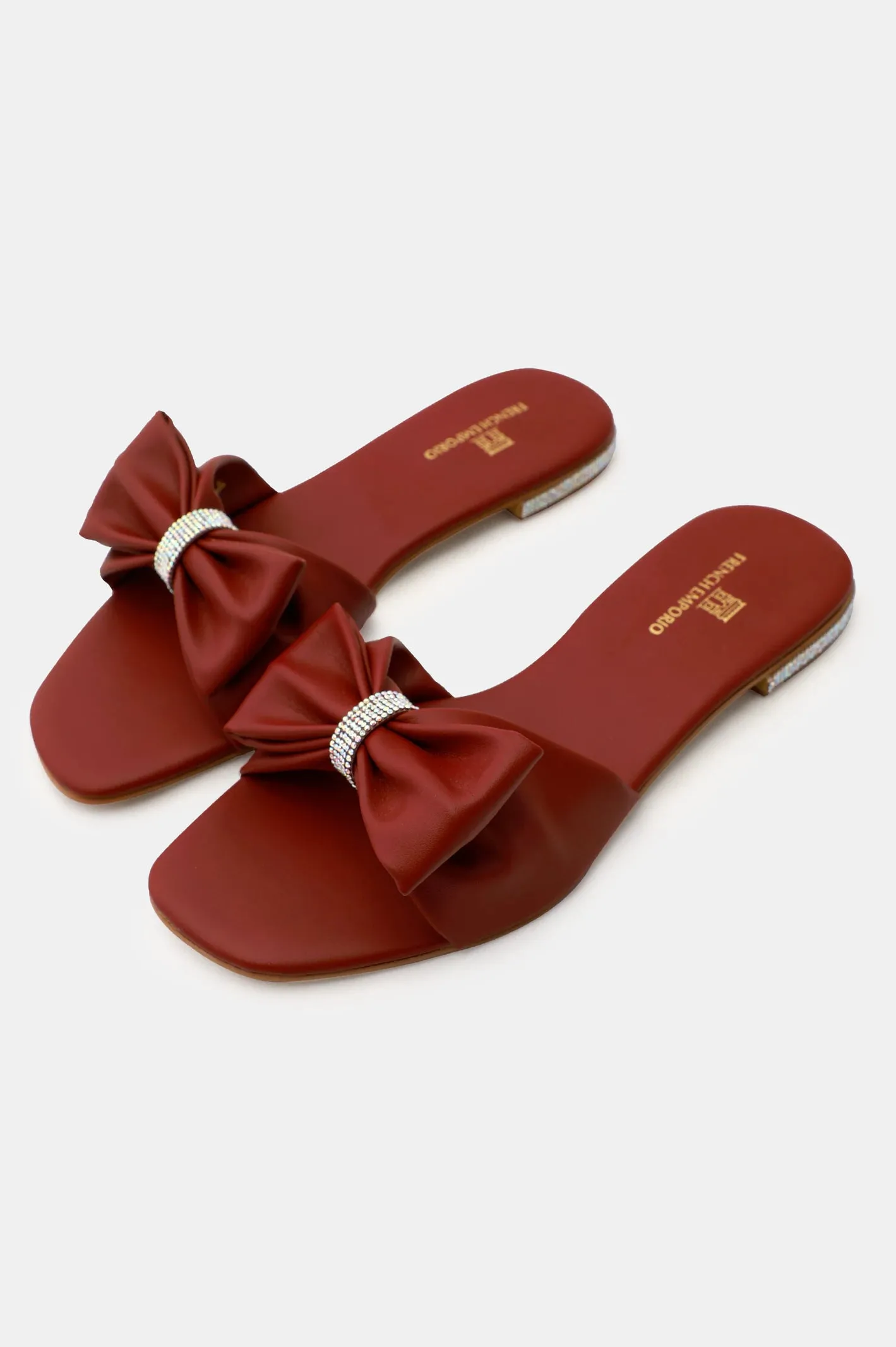 Maroon Ladies Casual Slippers