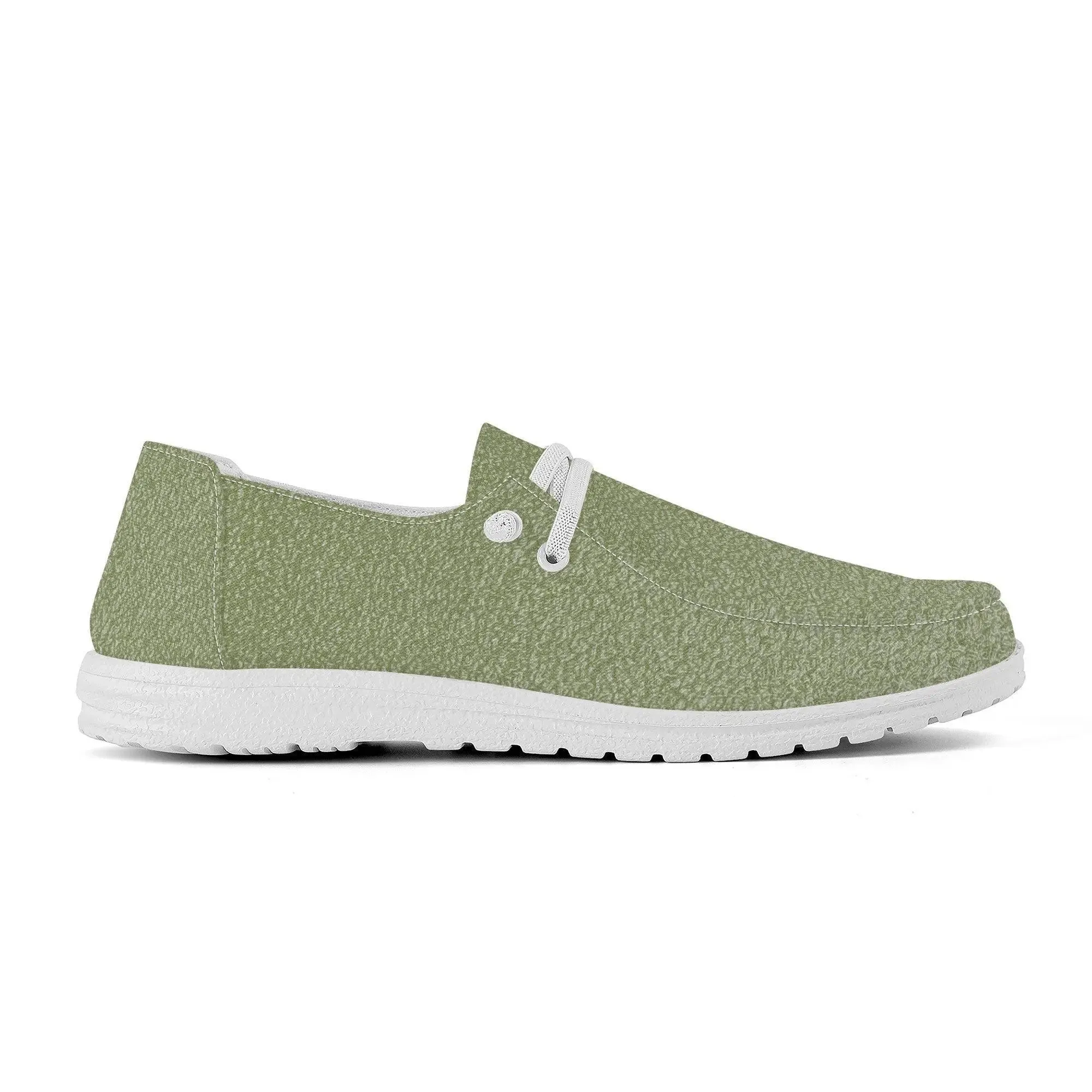 Men Canvas Loafers Slip On - Garden Green