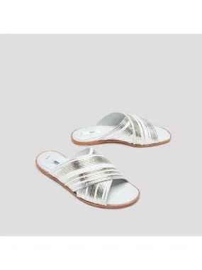 Miista - DEB SILVER RATTAN SANDALS