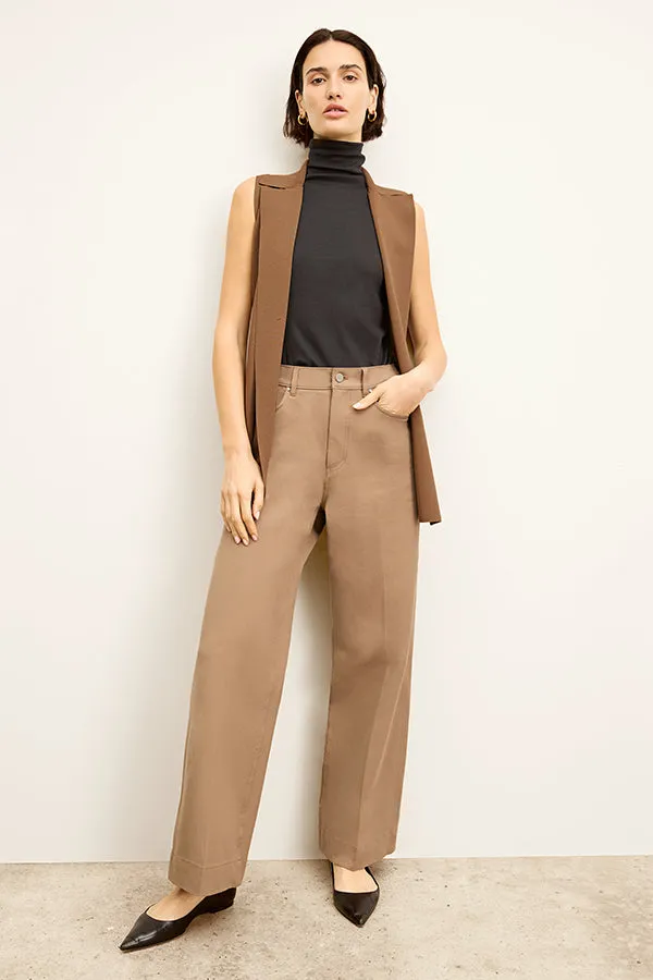 Milo Wide-Leg Jean - Eco Better Than Denim :: Saddle